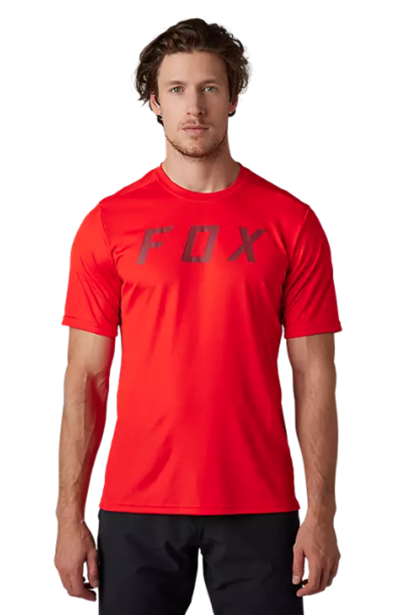 Fox Racing Ranger Short Sleeve Moth Race Jersey in Fluorescent Red-1
